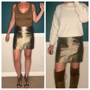 90’s y2k Newport News bronze Victorian print skirt